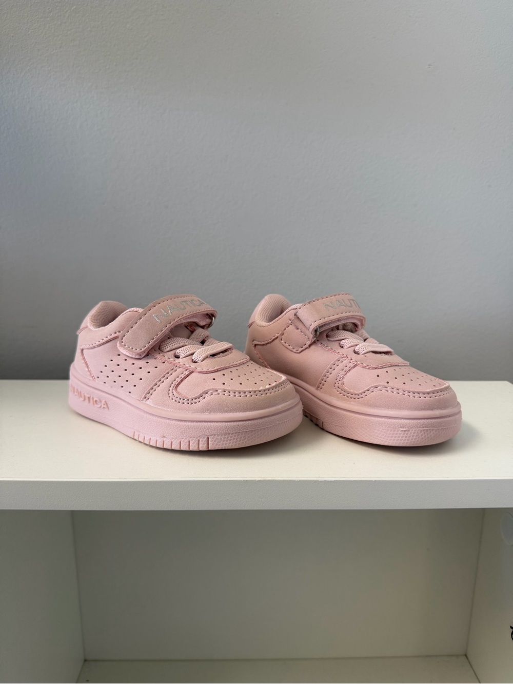 Nautica Toddler Pink Velcro Athletic Sneakers